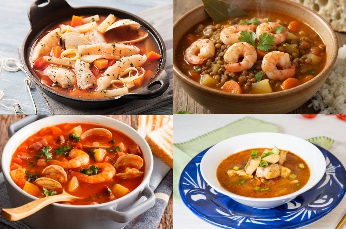 Recetas de sopas con pescados y mariscos por menos de 150 pesos