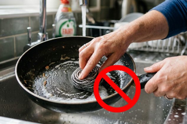 5 sartenes que jamás debes lavar con fibra metálica porque podrían dañarse para siempre