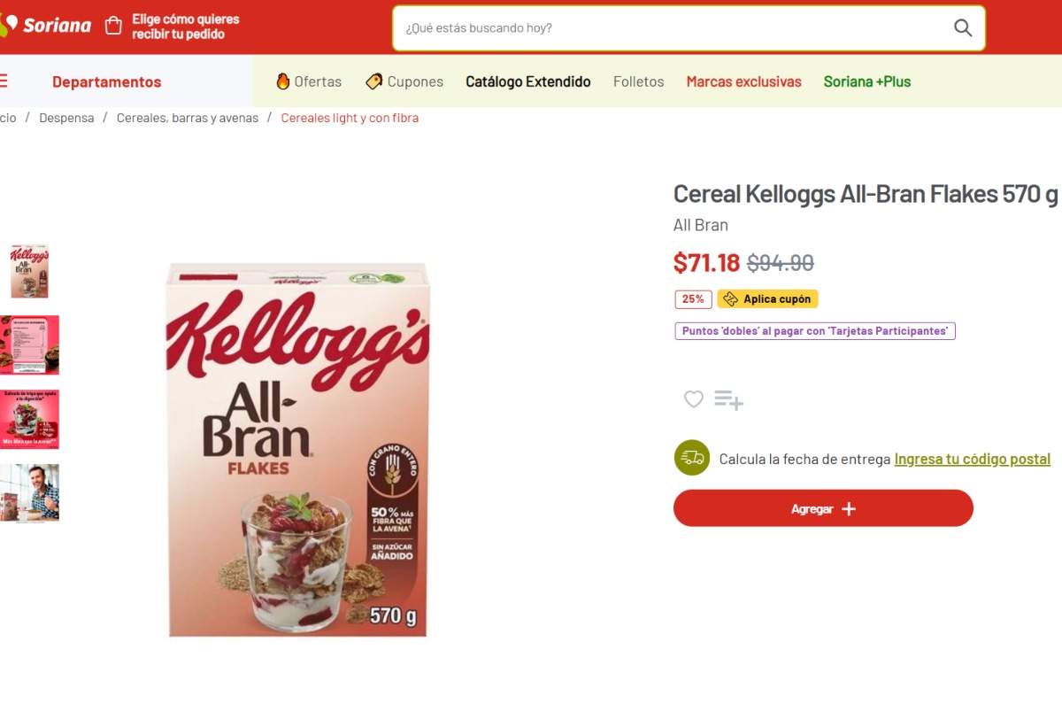 el cereal con menos azúcar según profeco