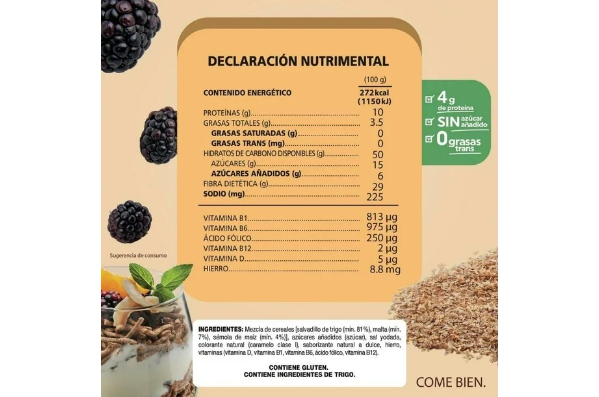 el cereal con menos azúcar según profeco