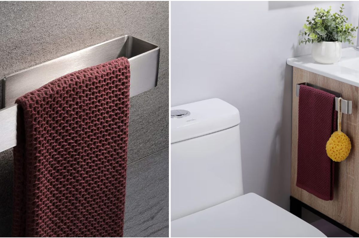 cómo colgar las toallas mojadas 