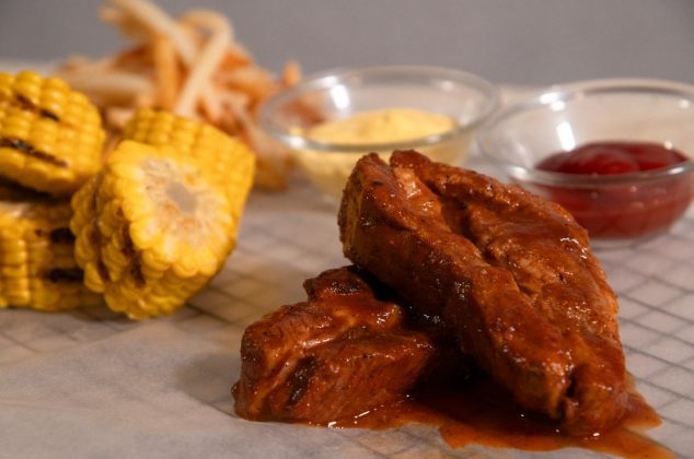 Costillas de puerco BBQ en estufa