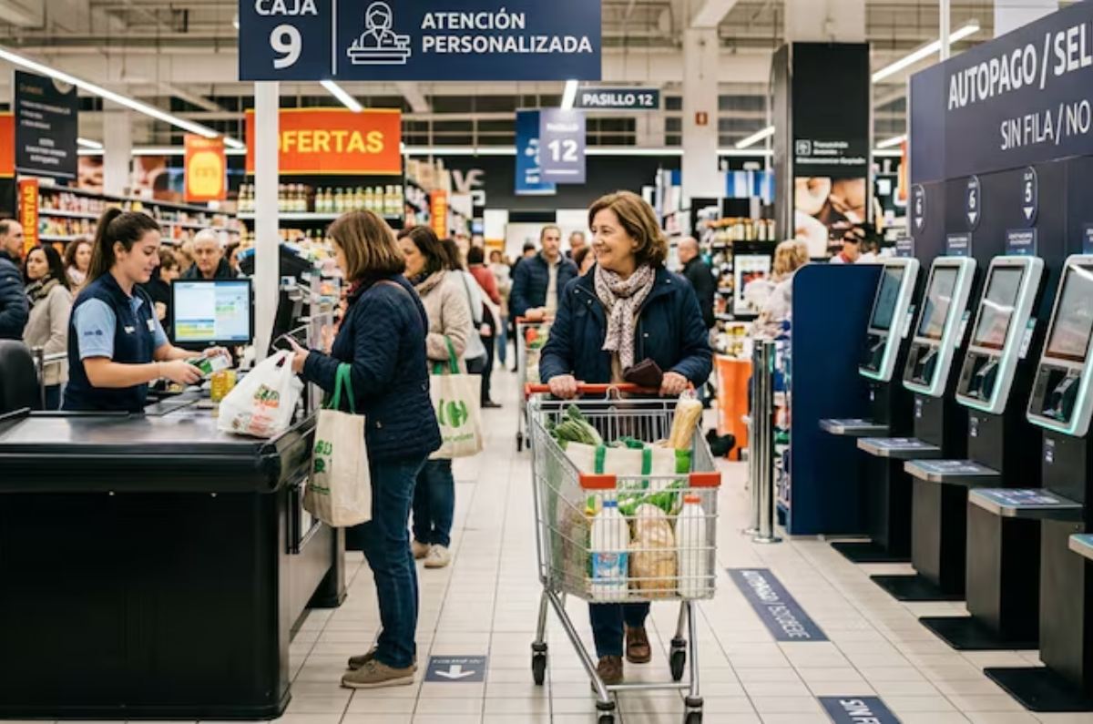 usas las cajas de pago automático