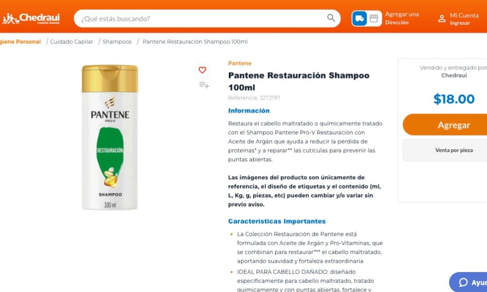 Pantene Pro-V Restauración precio.