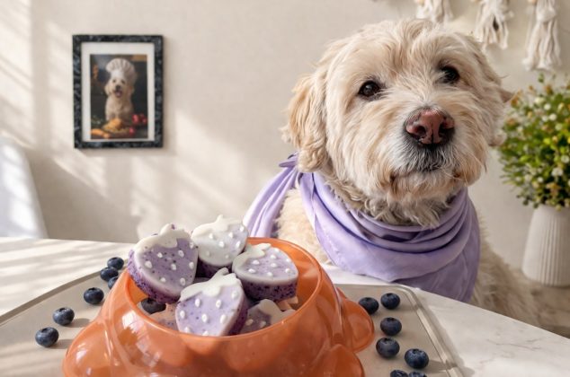 Snacks congelados de blueberries para perros, receta rápida y nutritiva