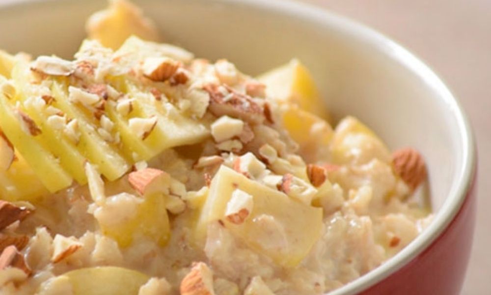 Receta de avena con manzana y canela caliente