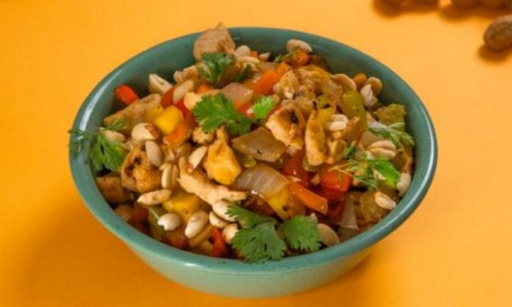 Receta de bowl de mango con pollo