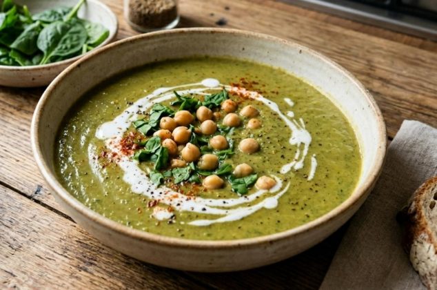 Receta de crema de espinacas y garbanzos ¡en solo 30 minutos!