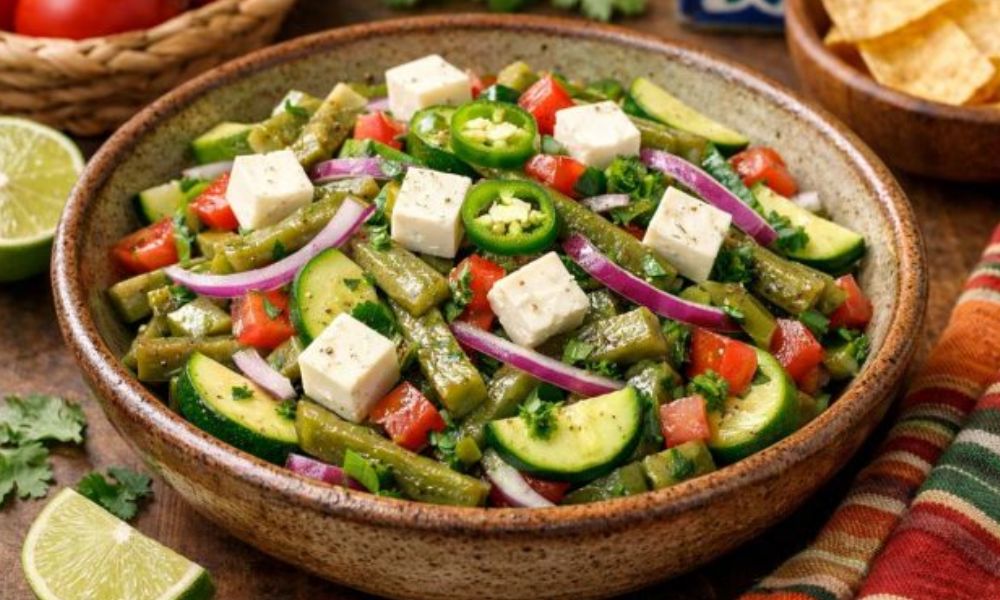 Receta de ensalada de calabacitas y nopales