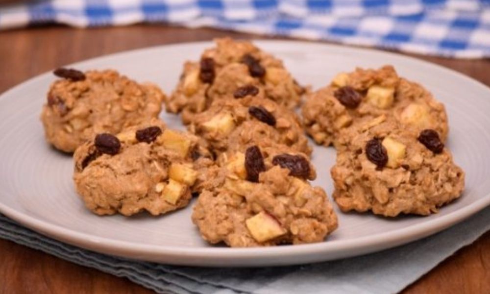 Receta de galletas de avena y manzana