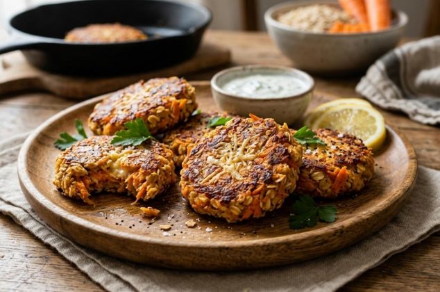 Receta de hamburguesas de zanahoria y avena para niños ¡con solo 5 ingredientes!