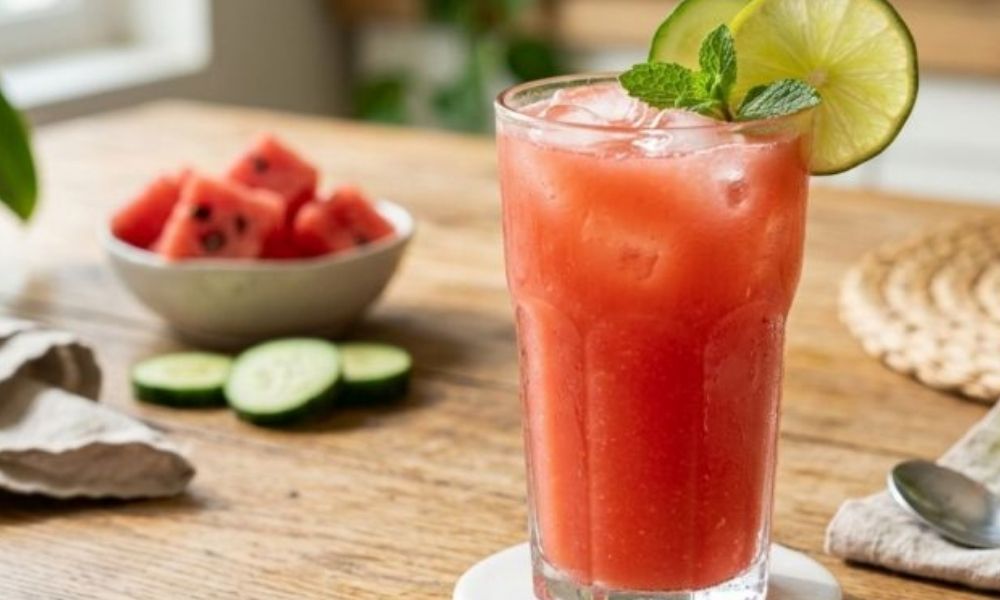 Receta de jugo de sandía con pepino