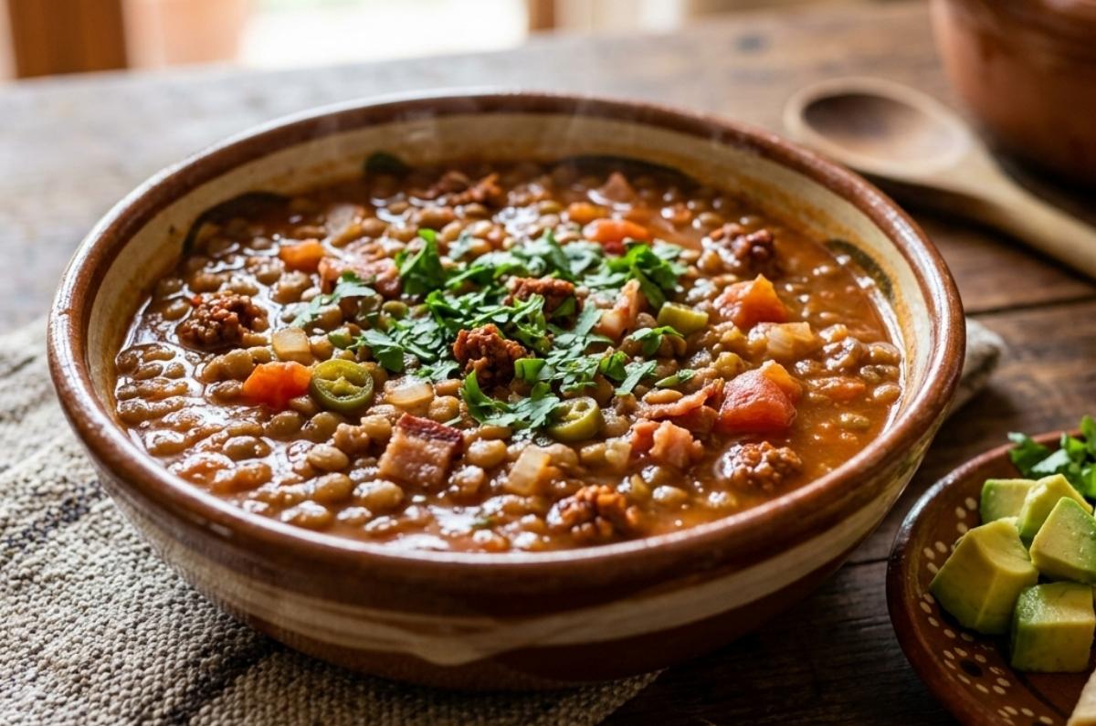 Receta de lentejas a la mexicana