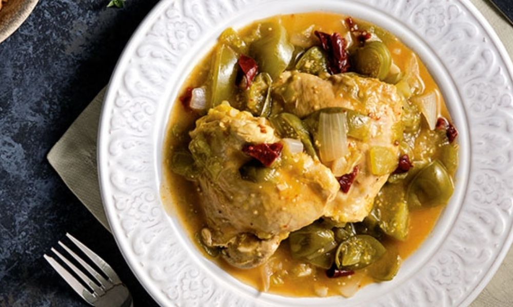 Receta de muslos de pollo entomatados