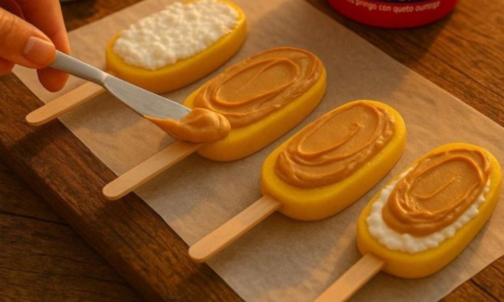 Receta de paletas de mango con cottage griego