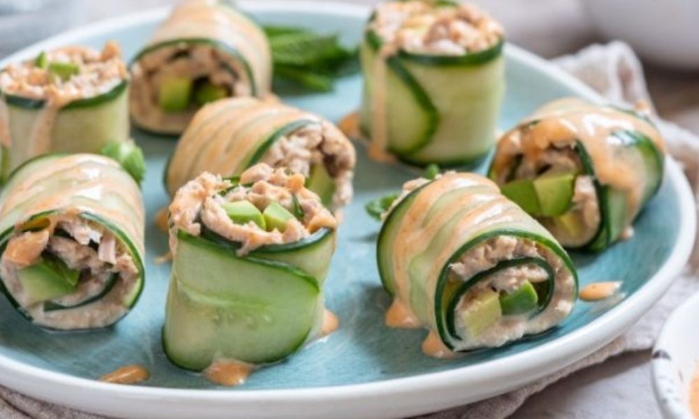 Receta de rollitos de atún con pepino