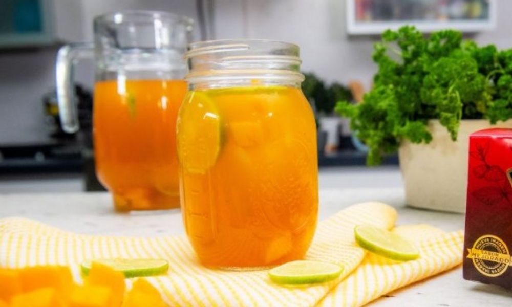 Receta de té helado de mango