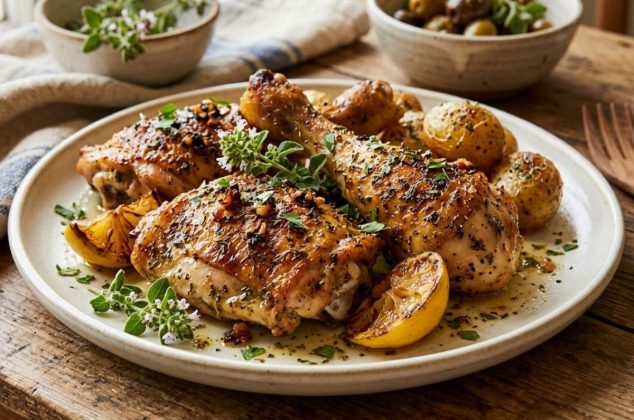 Receta de pollo al orégano ¡con solo 6 ingredientes!