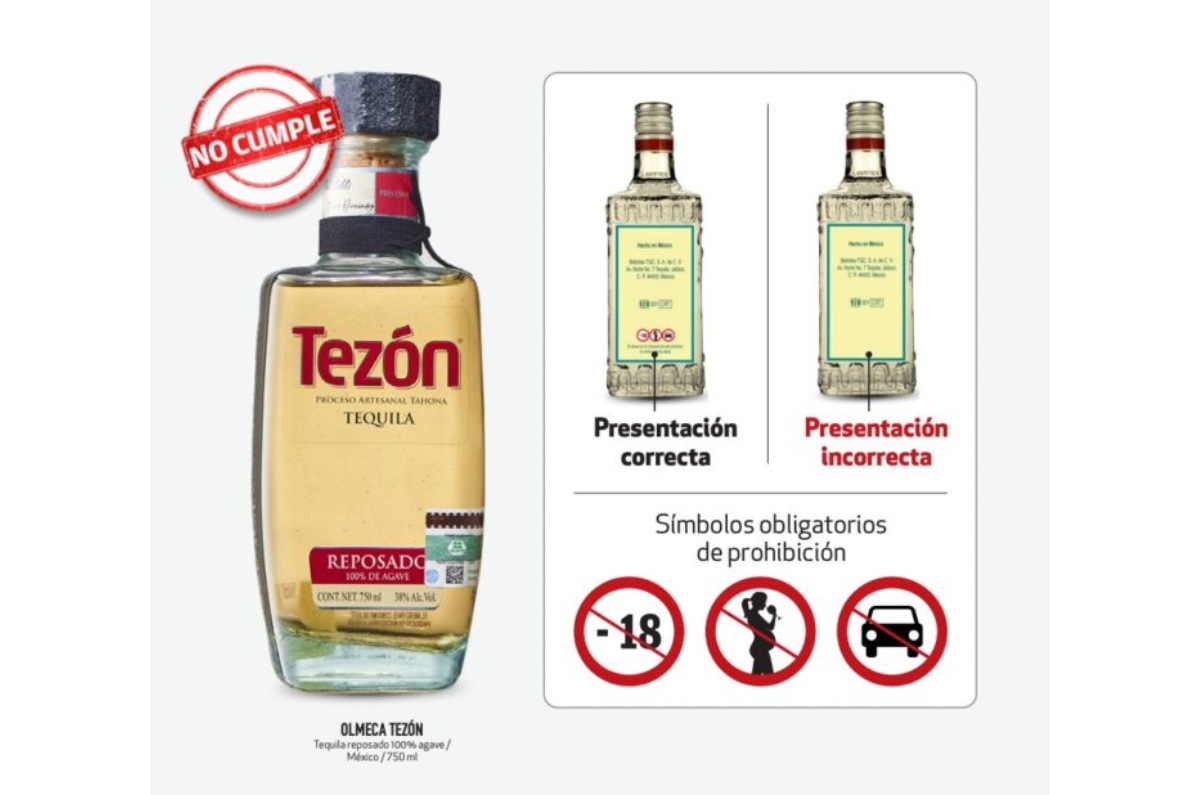 tequila reposado reprobado por Profeco