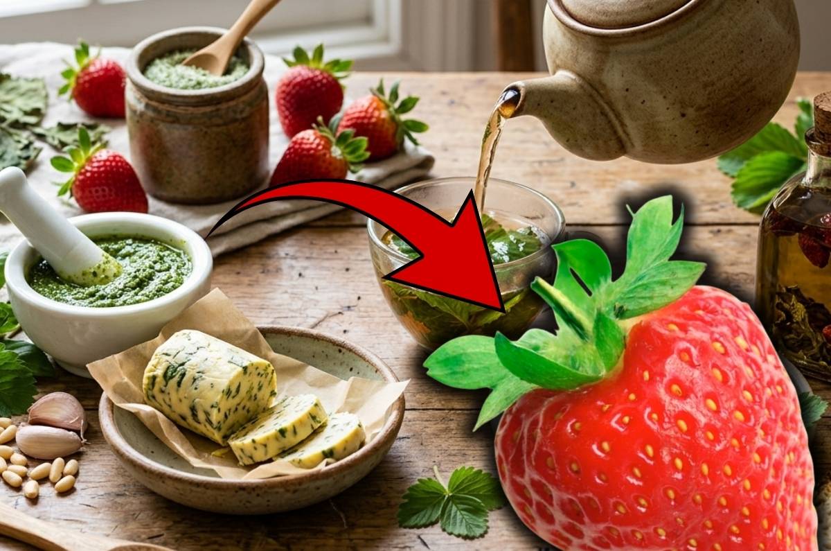 Usos de las hojas de fresa en la cocina