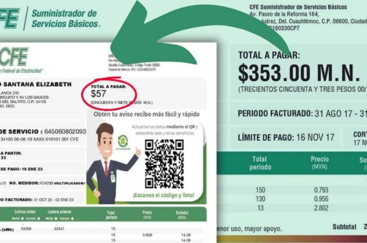 CFE devuelve dinero por el recibo de luz