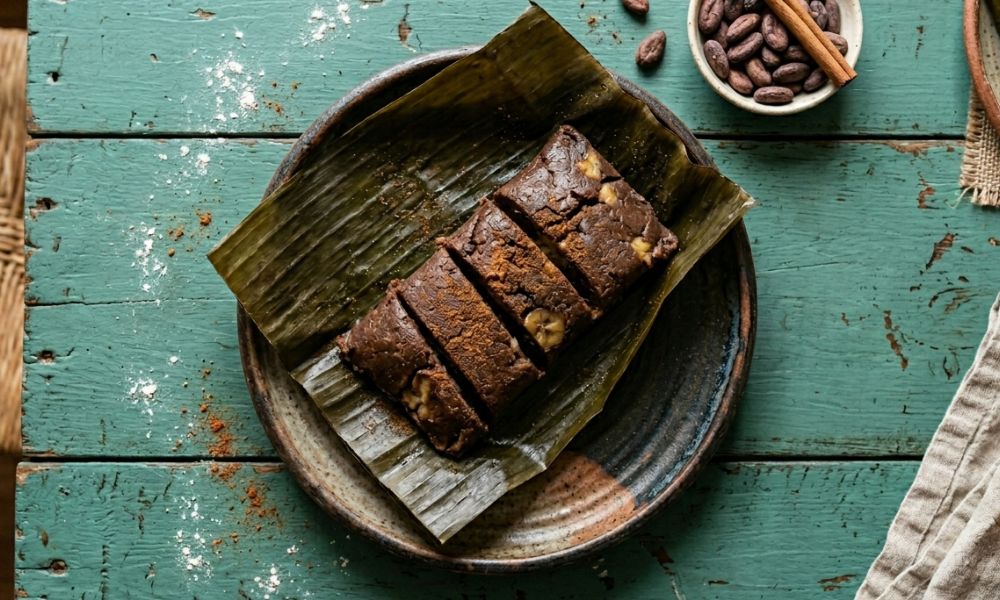 Cómo preparar un tamal de plátano con chocolate