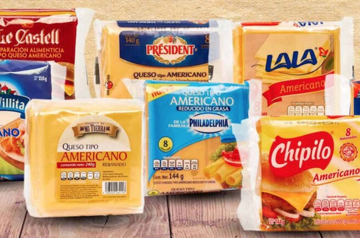 marcas de queso amarrillo tipo americano según Profeco