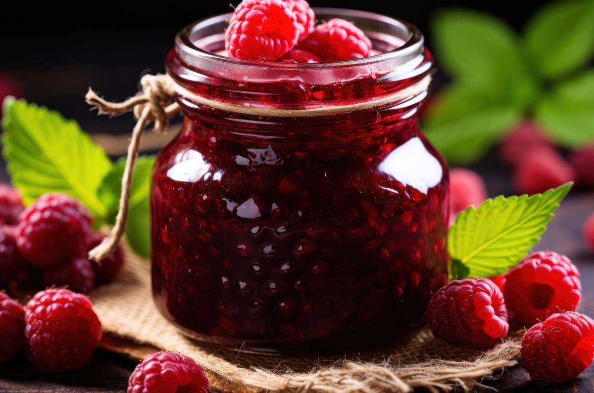 Mermelada de frambuesa keto