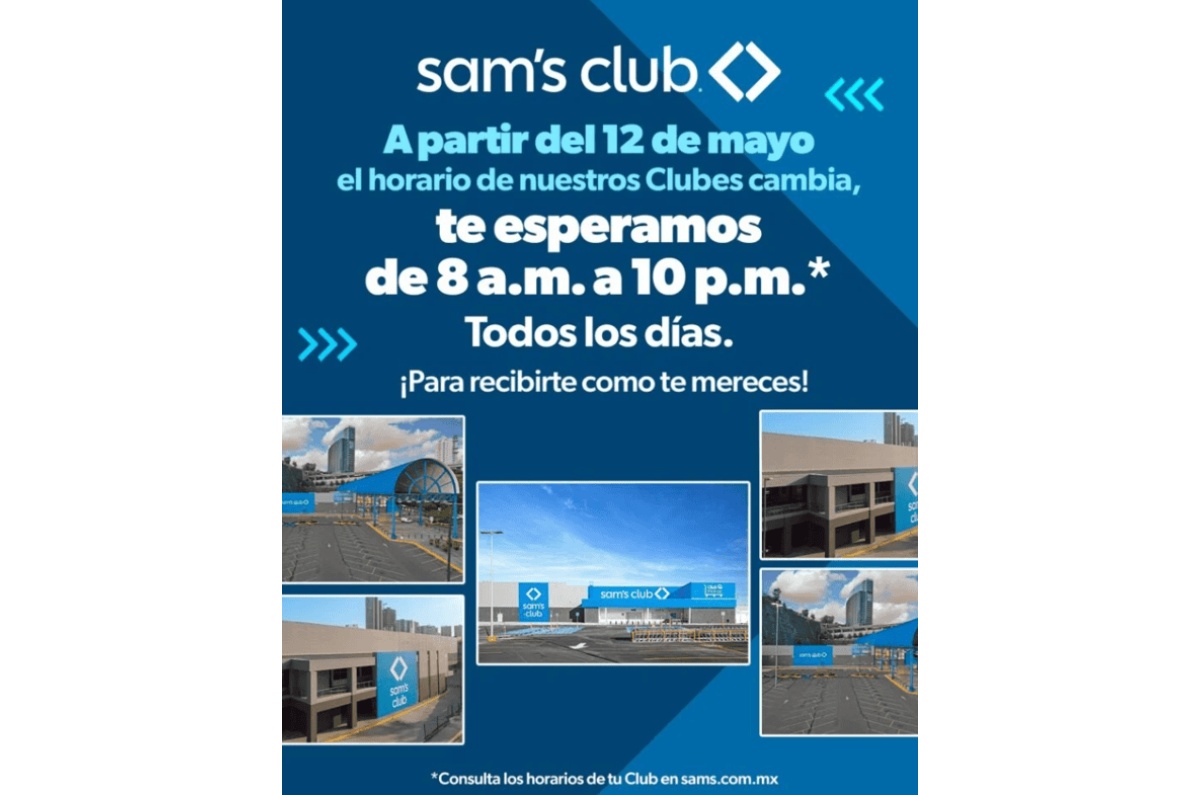 nuevo horario de Sam´s Club