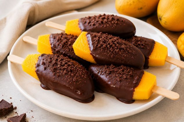 Receta de paletas de mango con chocolate de Costco que puedes hacer en casa paso a paso