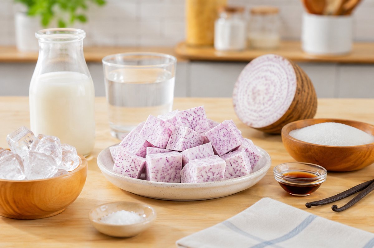 Receta rápida de agua de taro casera