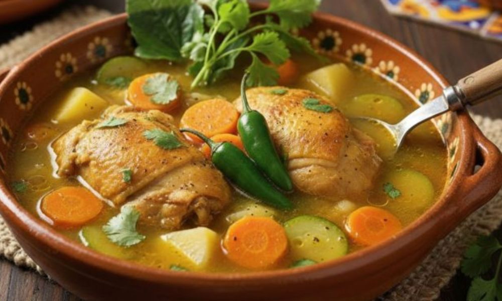 Receta de caldo de pollo estilo Nayarit