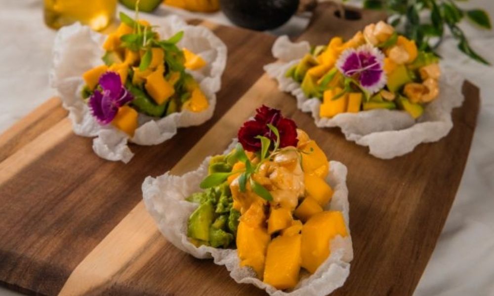Receta de canastitas de arroz con mango