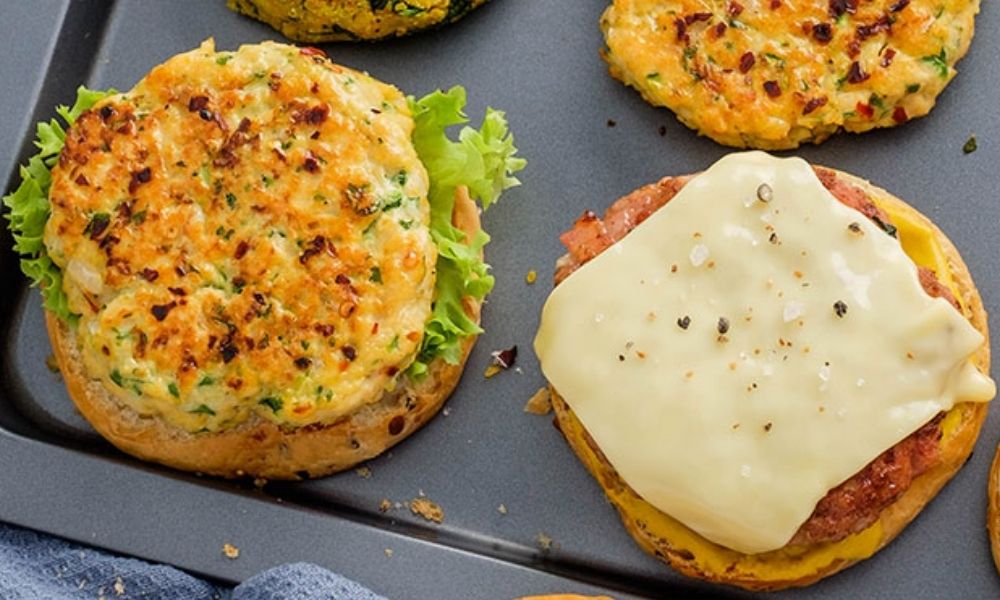 Receta de carne para hamburguesas de pollo y calabazas caseras