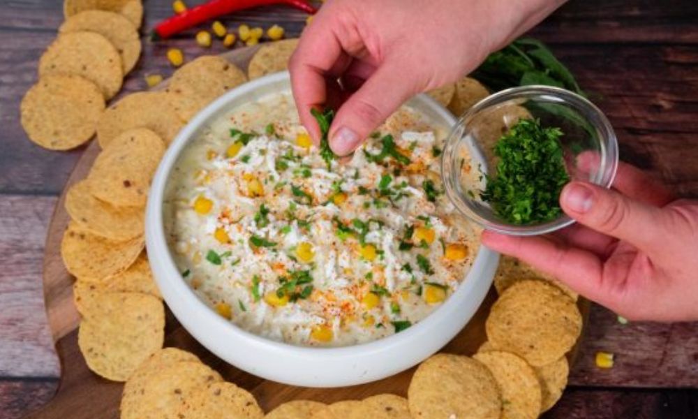 Receta de dip de elote con crema