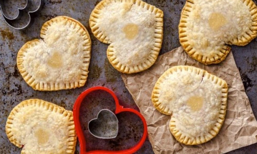 Receta de empanadas de manzana en forma de corazón