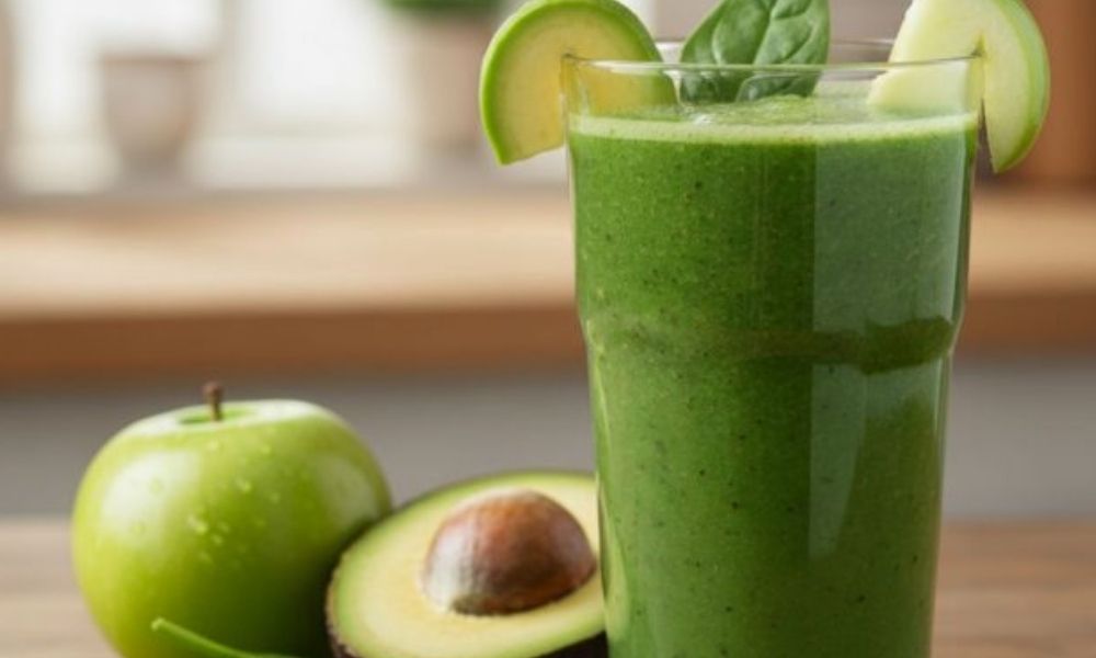 Receta de jugo de manzana con aguacate