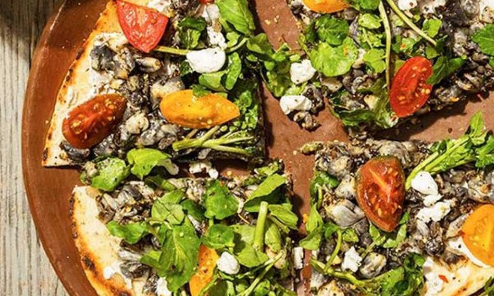 Receta de pizza de huitlacoche y queso de cabra