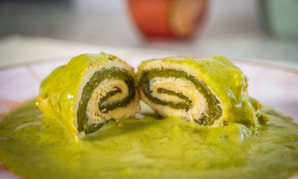 Receta de rollitos de pollo rellenos de nopal