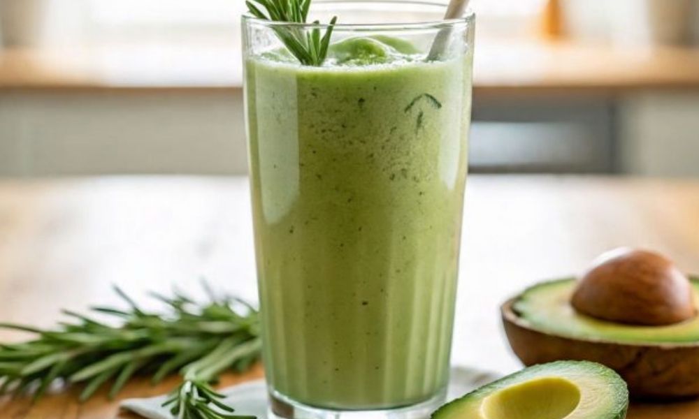 Receta de smoothie de aguacate con romero