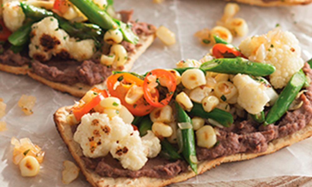 Receta de tostadas de salteado de verduras