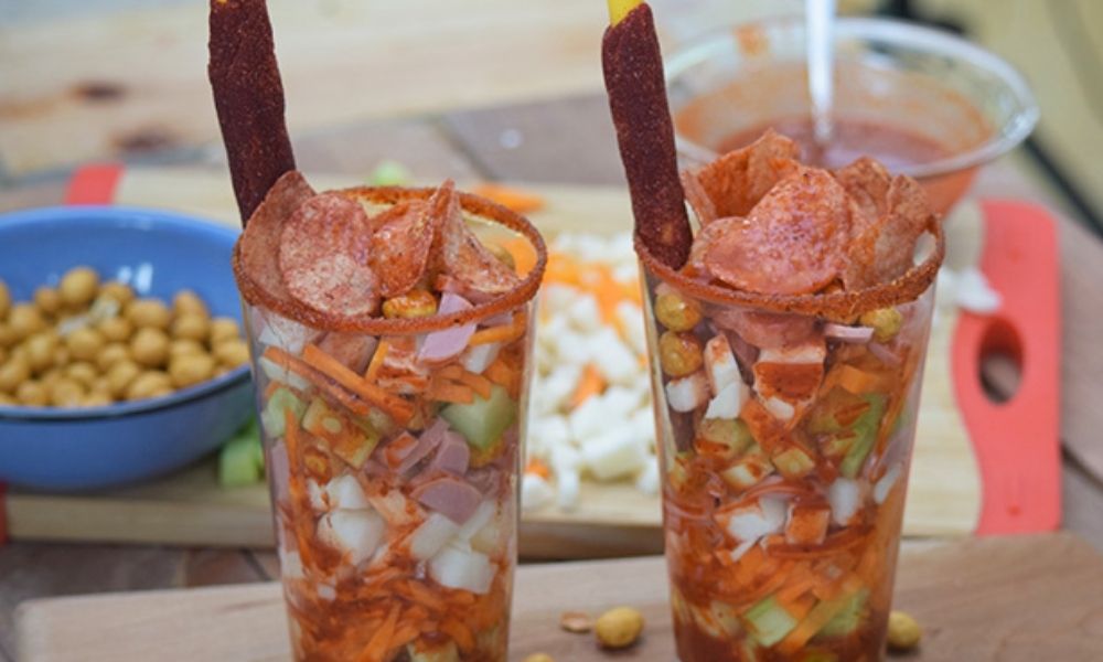 Receta de vasos de verduras locas botaneras