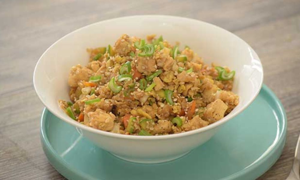 Receta de yakimeshi de coliflor