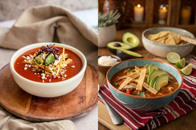 Estas son las diferencias entre la sopa de tortilla y la sopa azteca