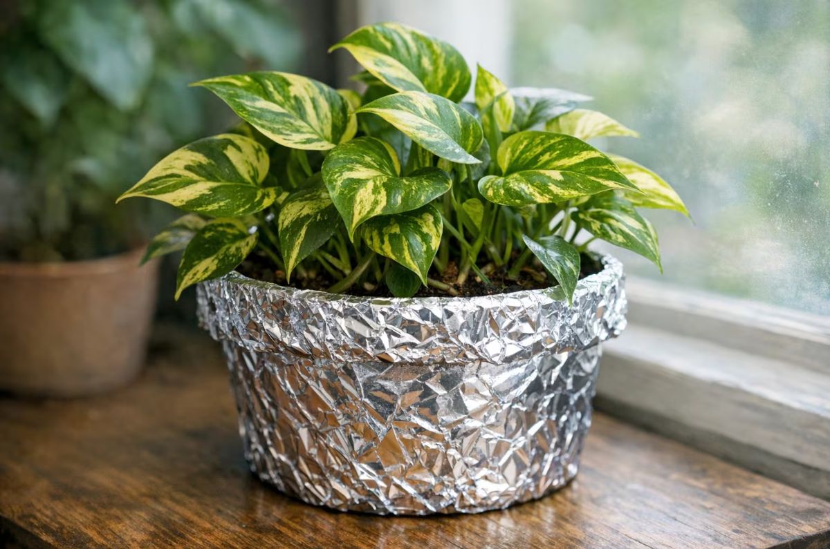 ¿Tus plantas de interior no crecen? El truco del papel aluminio que pocos conocen