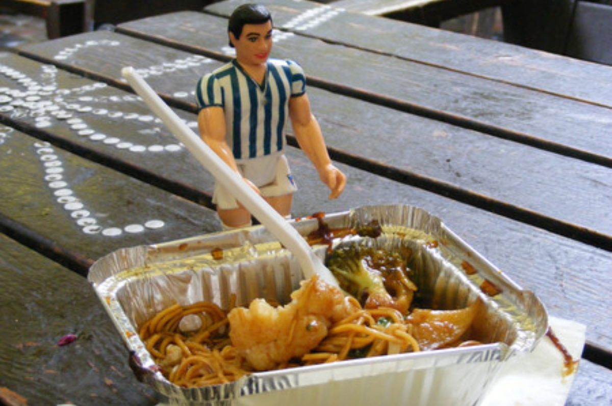 comida callejera para ver el futbol