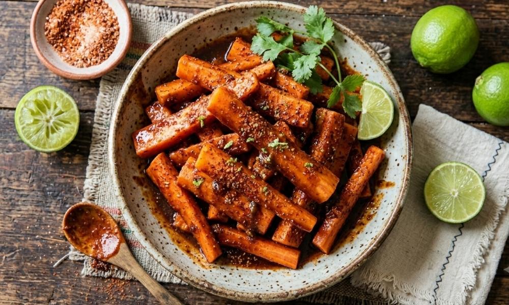 Cómo hacer zanahorias locas en salsa de chamoy