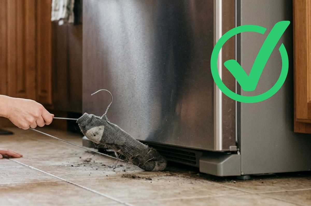 El truco más fácil para limpiar debajo del refrigerador sin necesidad de moverlo y sin dañarlo