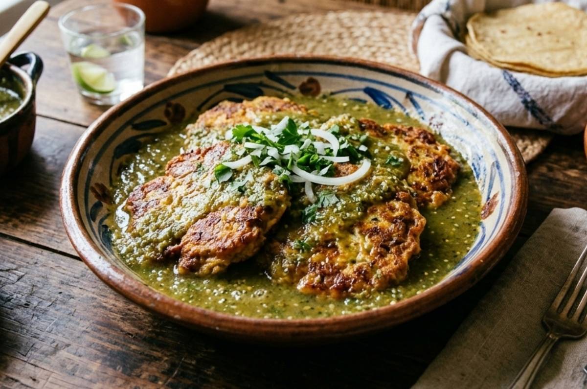 Receta de tortitas de longaniza en salsa verde ¡en solo 40 minutos! 0