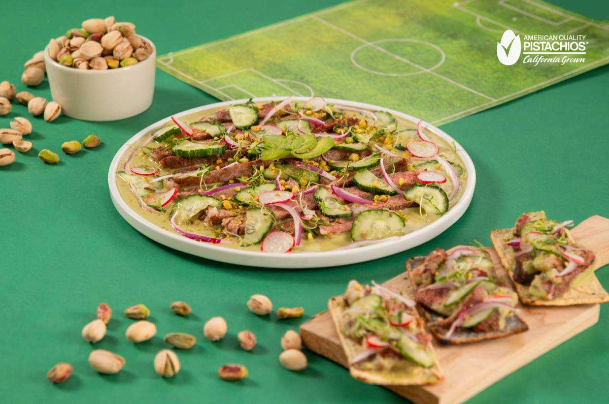 Receta Aguachile de pistaches y ribeye